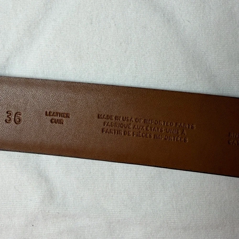 Like New Nordstrom Size 36 Genuine Leather Black Textured Designer Belt
